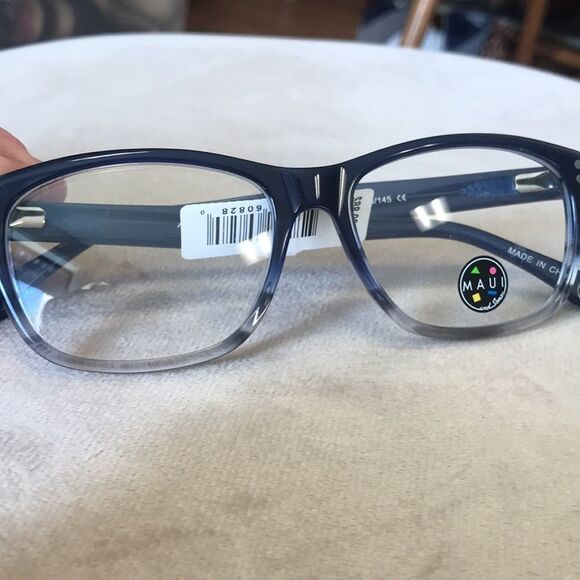 NEW MAUI AND SONS OMBRÉ BLUE CLEAR 53-16-145 FRAMES EYEGLASSES EYEWEAR DESIGNER - Picture 6 of 6